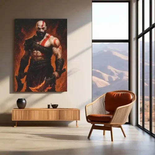 God of War ? Kratos Rage Metal Poster | Epic Gaming Wall Frame (Design 01) 02 - Image 3