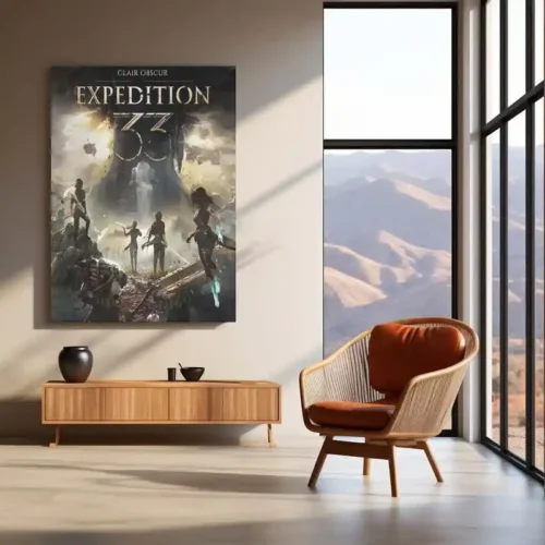 Movies & Series Metal Poster | Expedition 33 ? Dark Fantasy Metal Poster | Warrior?s Journey Wall Frame - Image 3