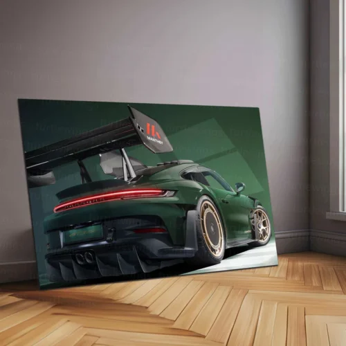 2025 Porsche 911 GT3 RS with Manthey Kit Neon LED Metal Frame | Ultimate Sports Car Wall Art - Image 3