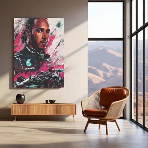Lewis Hamilton Art Metal Poster - Image 3