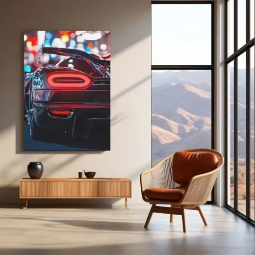 led Car Metal Poster | Koenigsegg Agera Metal Poster ? Luxury Hypercar Wall Art - Image 3