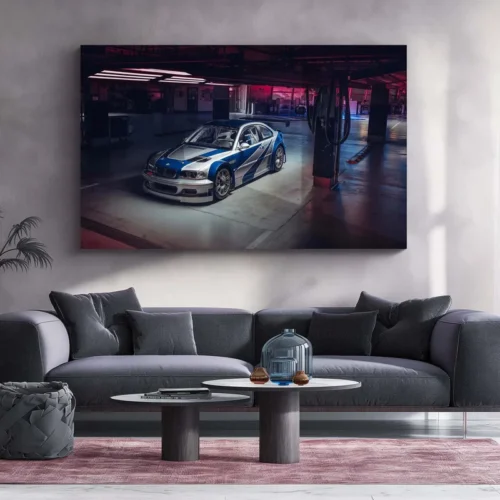 Car Metal Poster | 2005 BMW M3 GTR Need for Speed Metal Poster ? Iconic Racing Game Wall Art 2 - Image 2