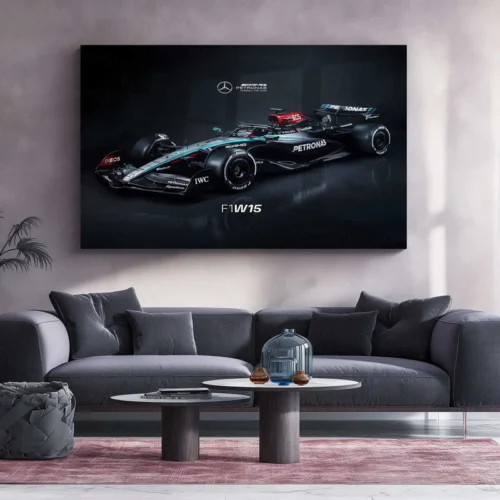 Mercedes-AMG F1 W15 Metal Poster | 2025 Formula 1 Racing Artwork | Silver Arrows Wall Decor - Image 2