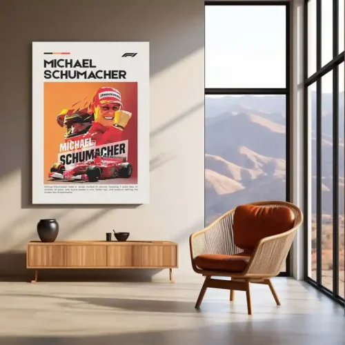Michael Schumacher Metal Frame | Ferrari Formula 1 Legend Wall Art - Image 3