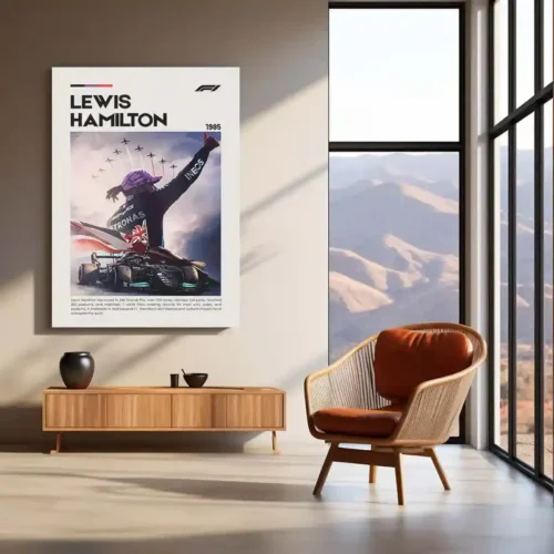 Lewis Hamilton Metal Frame | 7-Time Formula 1 World Champion Wall Art - Image 3