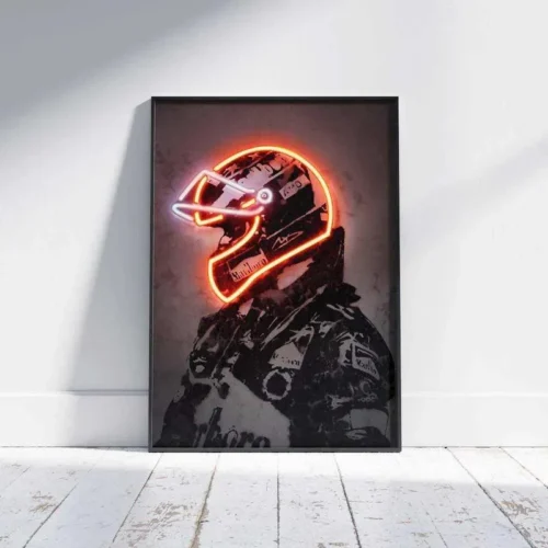 Set of 3 F1 Racing Cars Driver Neon LED Metal Frames | For the Ultimate Motorsport Enthusiast - Image 2