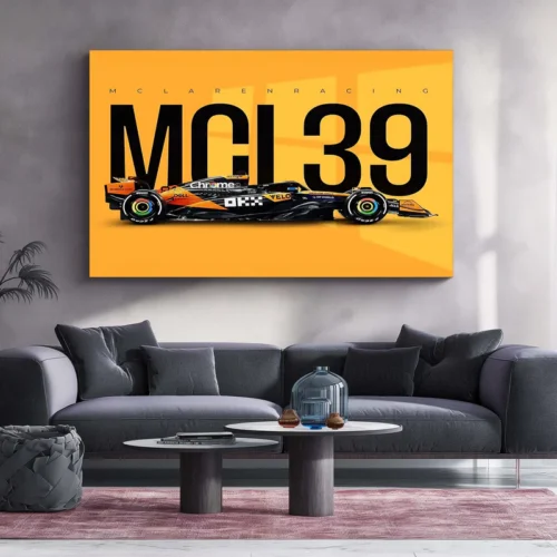 McLaren Racing ? MCL39 Livery Metal Frame | 2024 Formula 1 Car Wall Art - Image 2