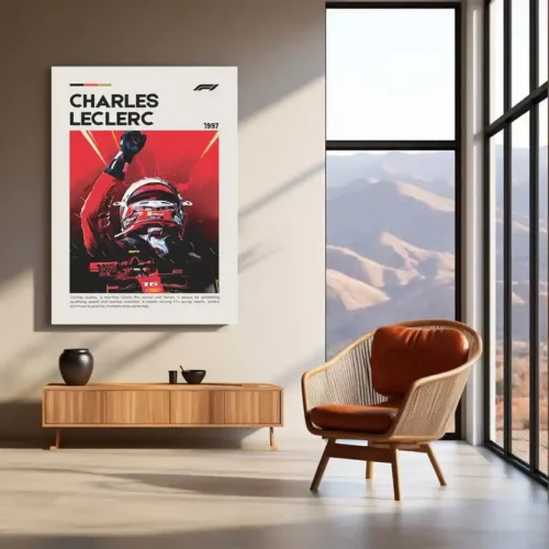 Charles Leclerc Metal Frame | Ferrari Formula 1 Wall Art - Image 3
