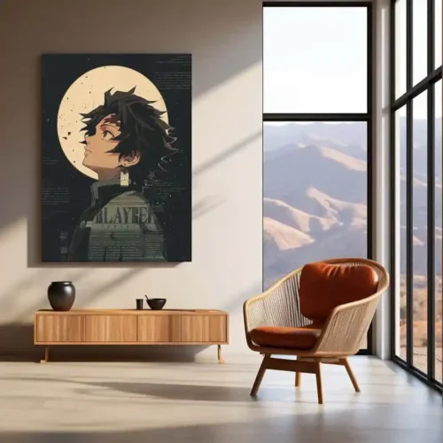 Anime Metal Poster | Tanjiro ? Demon Slayer Metal Poster | Water Breathing Anime Wall Frame 01 - Image 3