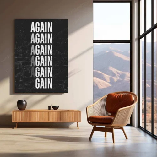 Gym Quote Metal Poster ? Motivational Fitness Wall Art | Hustle & Strength Decor - Image 3