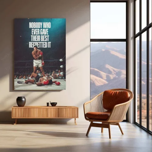 Muhammad Ali Quote Metal Poster ? Inspirational Boxing & Champion Mindset Wall Art - Image 3