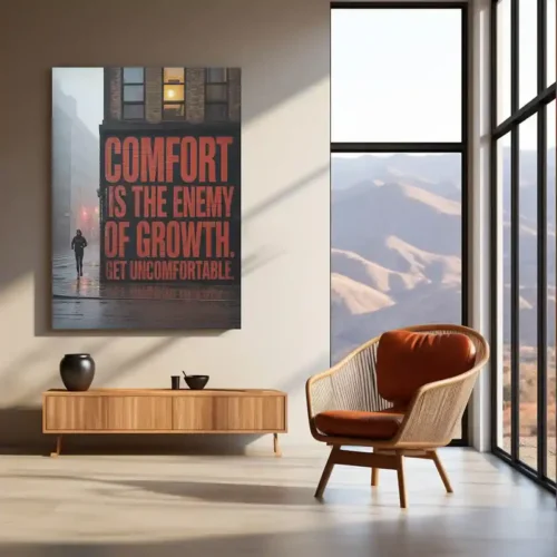 Motivational Metal Poster | Mindset x Visual Wall Art | Premium Aluminum Print 01 - Image 3