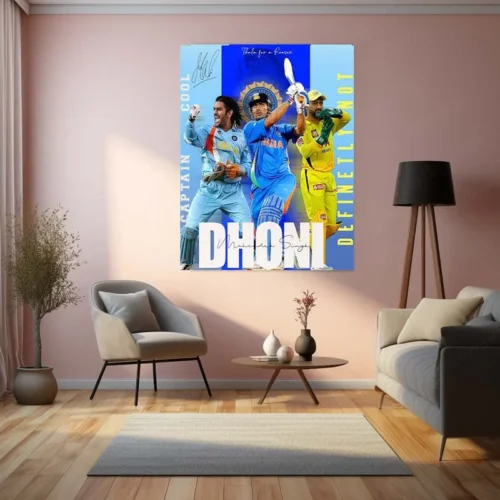 Cricket Metal Poster | MS Dhoni Thala 07 Metal Poster ? The Heart of Chennai Super Kings 1 - Image 3