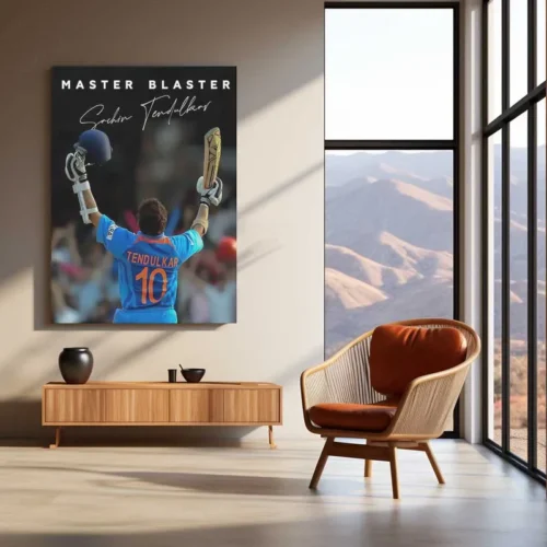 Cricket Metal poster | Sachin Tendulkar Metal Poster ? Master Blaster - Image 3