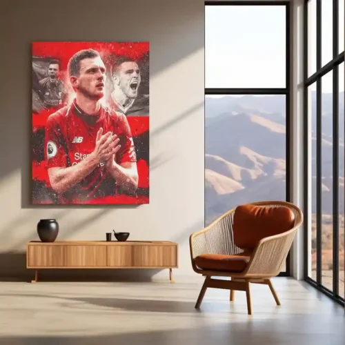 Andrew Robertson Liverpool Grunge ? Metal Frame | Dynamic Football Wall Art - Image 3