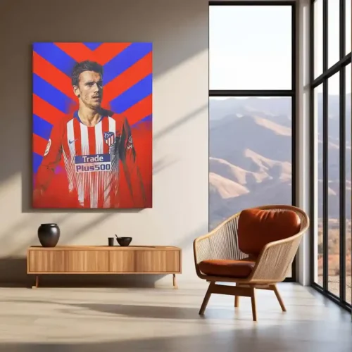 Antoine Griezmann Atl?tico Madrid Chevron ? Metal Frame | Stylish Football Wall Poster - Image 3