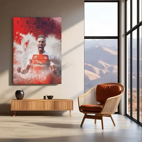 Arsenal Player Celebration ? Red Kit with Emirates & Puma Logo ? Metal Frame | Iconic Gunners Wall Art - Image 3