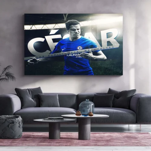 C?sar Azpilicueta ? Mr. Chelsea Metal Frame | Chelsea FC Captain Tribute Poster | Blue Blood Graphic Wall Art - Image 2