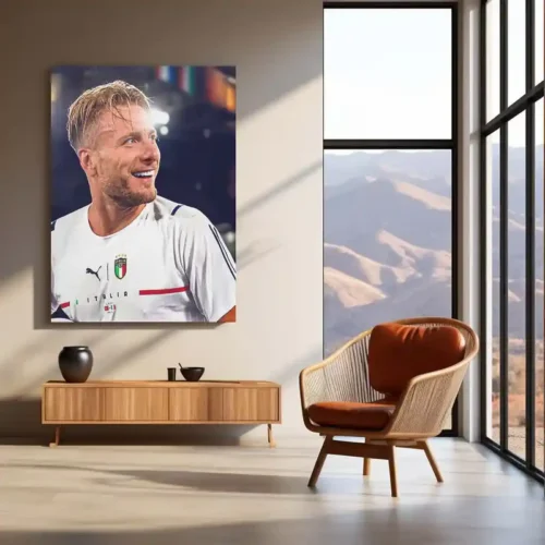 Ciro Immobile Italy Smiling ? Metal Frame | Azzurri Striker Wall Art - Image 3