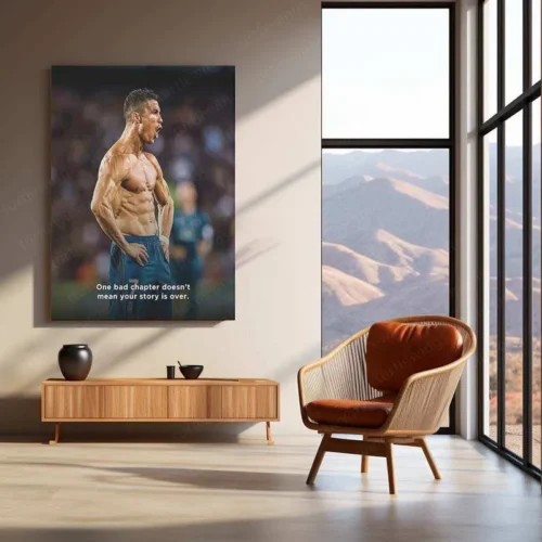 Cristiano Ronaldo Quote Metal Poster | Savage Mindset Wall Art | Motivational Decor - Image 2