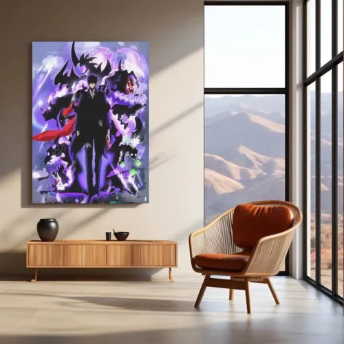 Solo Leveling Metal Poster | Sung Jin-Woo Shadow Monarch Wall Art | Anime Manhwa Decor 09 - Image 3