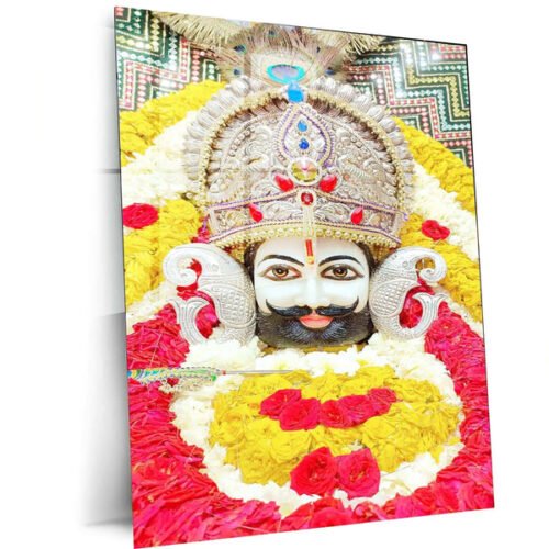 Khatu Shyam Maharaj Rajasthan Spiritual Metal Poster - Divine Grace and Devotion 1