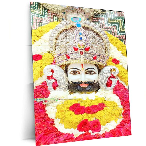 Khatu Shyam Maharaj Rajasthan Spiritual Metal Poster - Divine Grace and Devotion 1