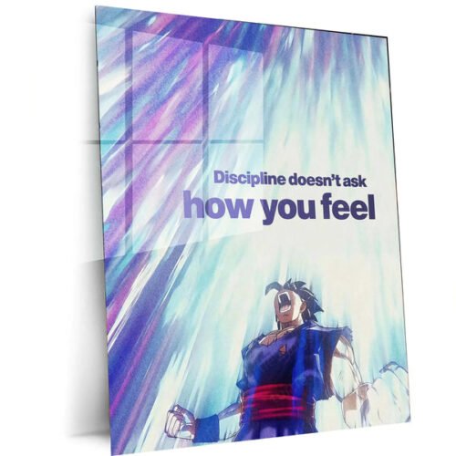 Gohan Power-Up - ?Discipline Doesn?t Ask How You Feel? Metal Poster | Dragon Ball Z Motivational Anime Wall Art