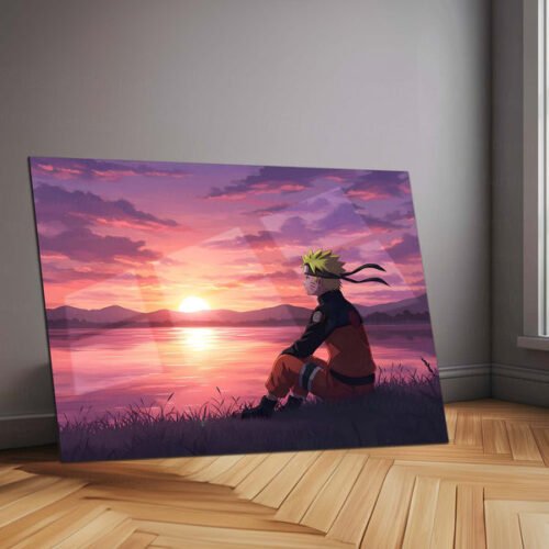 Anime Metal Poster | Sunset Naruto ? The Journey of a Shinobi | Peace After Battle Metal Frame Poster