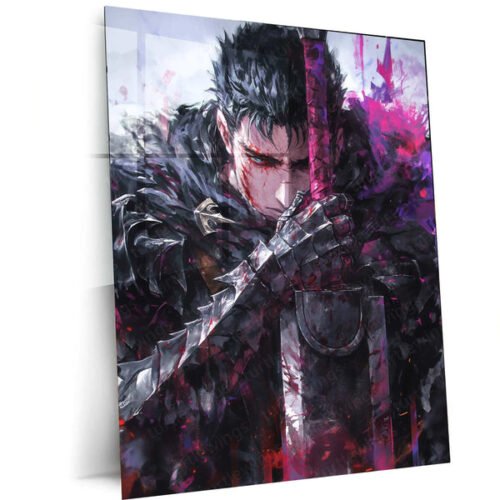 Berserk Metal Poster ? Guts Dark Fantasy Anime Wall Art