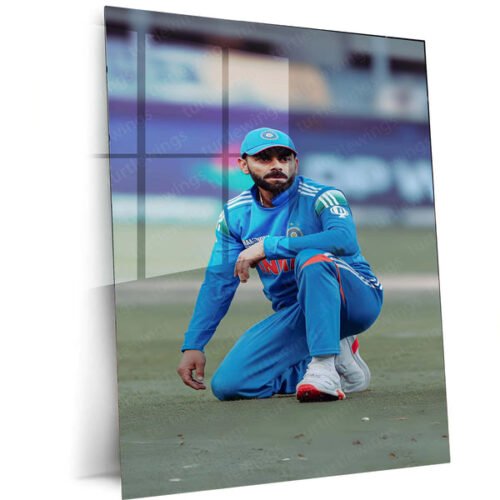 Cricket Metal Poster | Virat Kohli Metal Poster ? Iconic Cricket Legend Wall Art