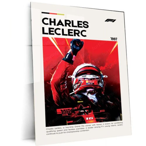 Charles Leclerc Metal Frame | Ferrari Formula 1 Wall Art
