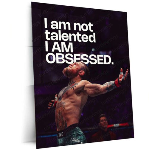 Conor McGregor Quote Metal Poster ? Motivational MMA Wall Art | Fighter Mindset Decor