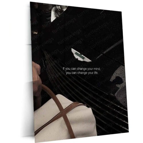 Change Your Mindset ? Luxury Hustle Metal Poster | Wealth x Grind Motivation Wall Art