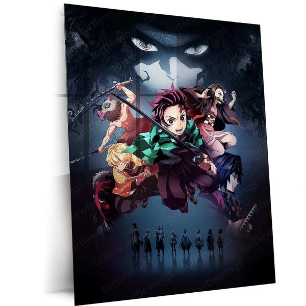 Demon Slayer Metal Poster ? Epic Anime Wall Art | Kimetsu no Yaiba Decor