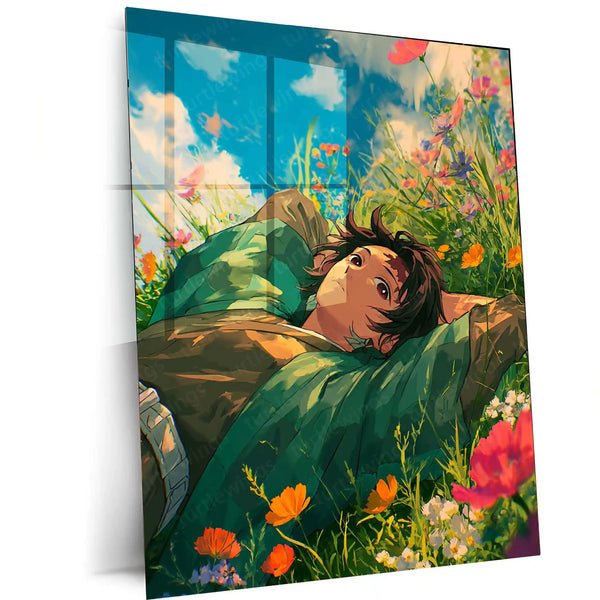 Anime Metal Poster | Tanjiro ? Demon Slayer Metal Poster | Water Breathing Anime Wall Frame