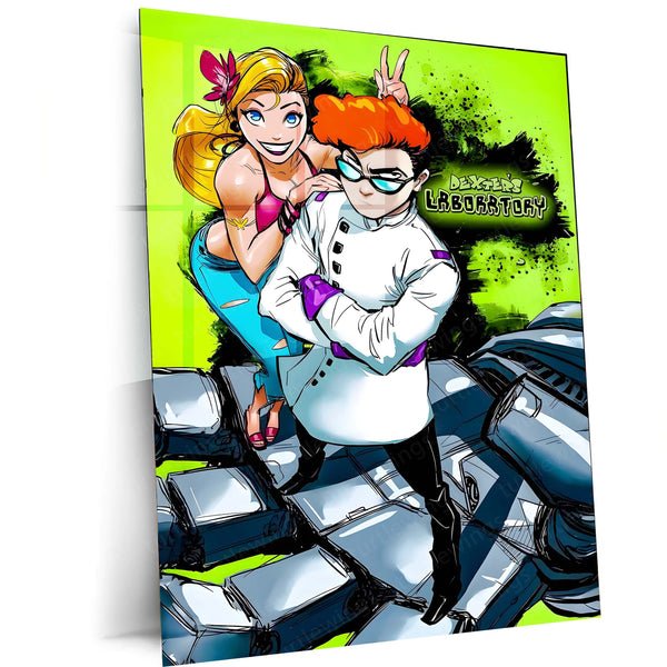 Dexter?s Laboratory ? Retro Genius Vibes | Classic Cartoon Metal Frame Poster