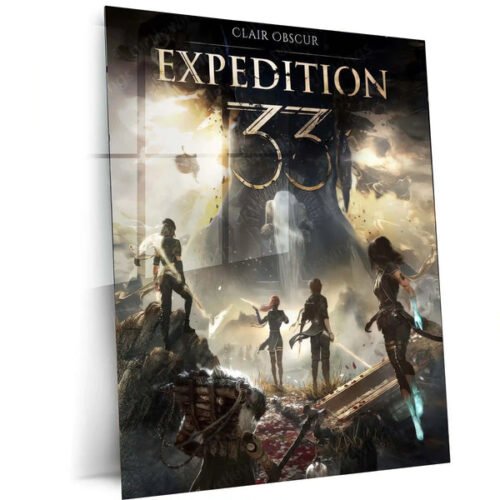 Movies & Series Metal Poster | Expedition 33 ? Dark Fantasy Metal Poster | Warrior?s Journey Wall Frame