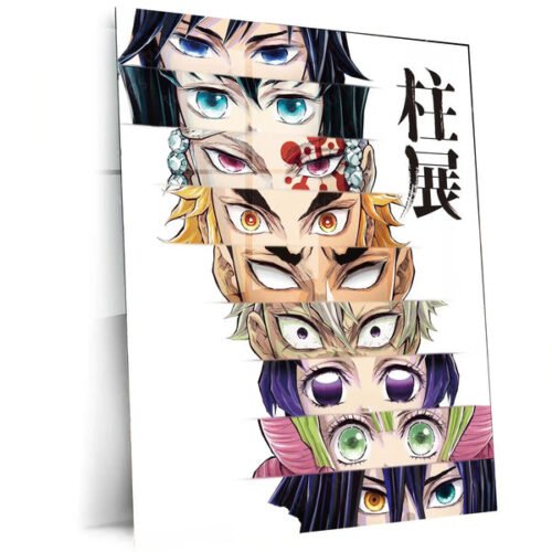 Eyes of the Hashira ? Demon Slayer Pillars Art Metal Poster | Kimetsu no Yaiba Wall Frame
