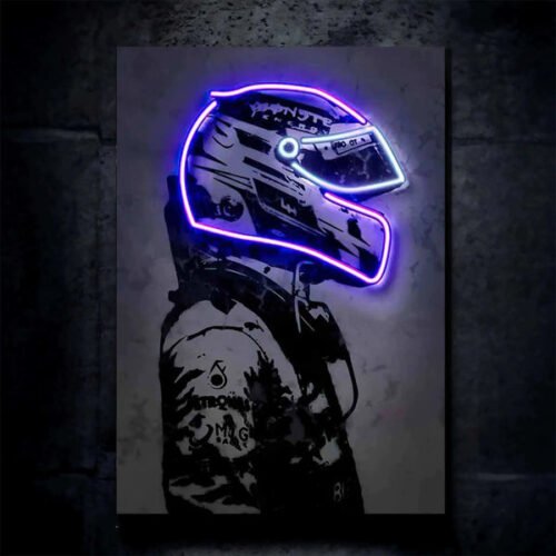 F1 Racing Cars Driver Neon LED Metal Frame | High-Speed Motorsport Art 3