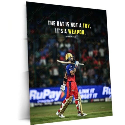 Virat Kohli Final VK Metal Poster ? The King of Indian Cricket