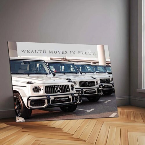 Car Metal Poster | Fleet of Mercedes G-Wagon Metal Poster ? Luxury SUV Wall Art
