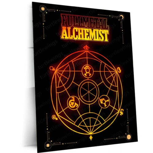 Anime Metal Poster | Fullmetal Alchemist ? Alphonse Elric Metal Poster | Anime Armor Wall Frame 011