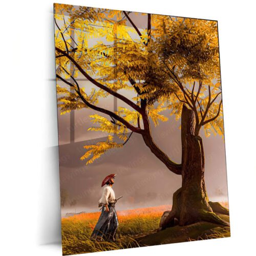 Ghost Samurai ? The Golden Path | Tranquil Warrior Metal Frame Poster