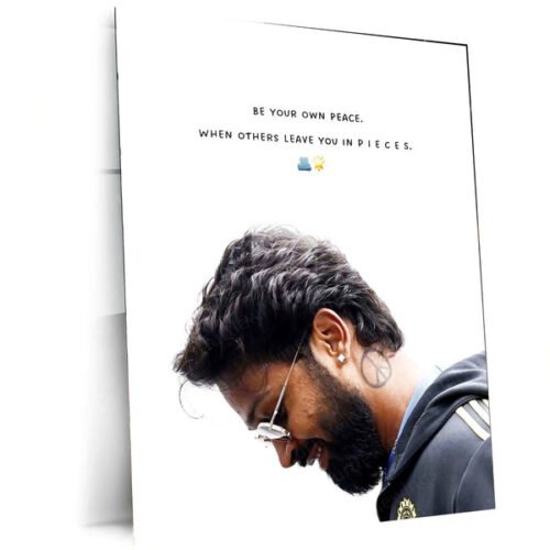 Hardik Pandya Metal Poster ? Cricket Legend Wall Art