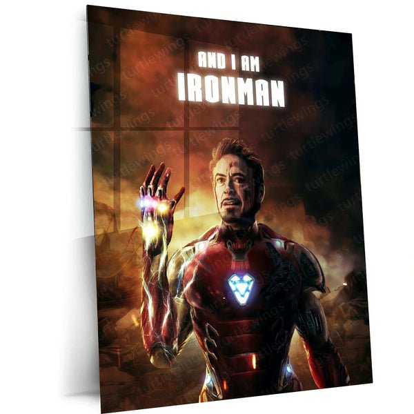 I Am Iron Man Metal Poster ? Iconic Marvel Tribute Wall Art | Tony Stark Legacy