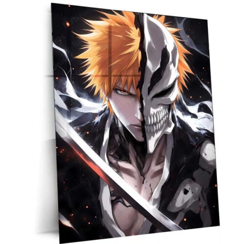 Ichigo Kurosaki ? Bankai Metal Poster | Bleach Anime Wall Frame 01