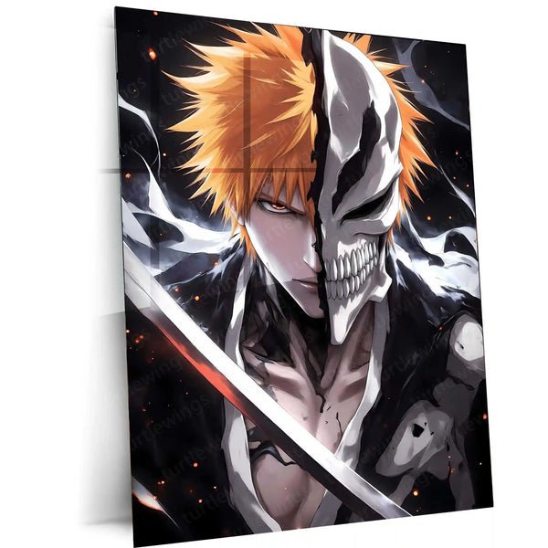 Ichigo Kurosaki ? Bankai Metal Poster | Bleach Anime Wall Frame 01