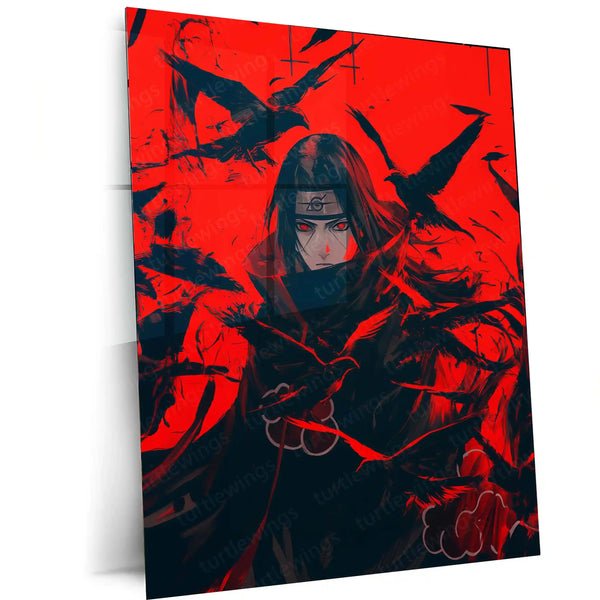 Itachi Uchiha ? Crows of Genjutsu Metal Poster | Naruto Wall Frame