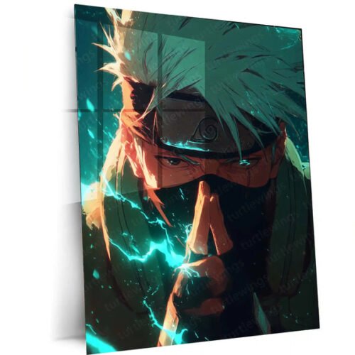 Kakashi Hatake ? Lightning Focus Metal Poster | Naruto Wall Frame